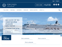 Tablet Screenshot of cruises.co.za